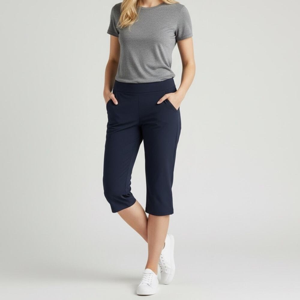 Columbia Omni-Shield Active Fit Capri Pants NWT Women's Sz XL Dark Nocturnal